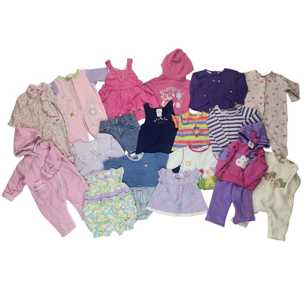 Vintage Y2K Baby Girl Clothing Bundle 0-3-6-9-12M Carter's Guess OshKosh Lot